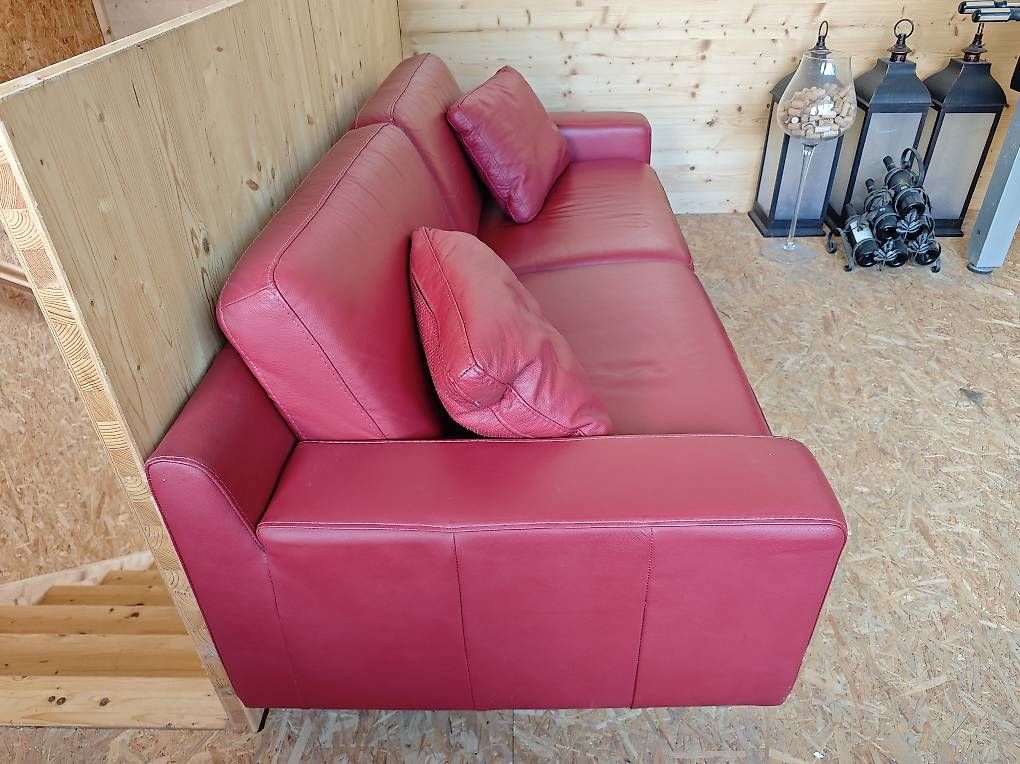 Pfister Sofas: Sofa Echtleder Möbel Pfister – D'occasion à Neudorf par RS_handwaerch77 1