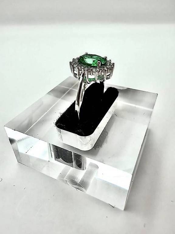 Anelli: Eleganter Smaraga-Ring aus Silber – Usato da Thalwil venduto da han_2b8c 3