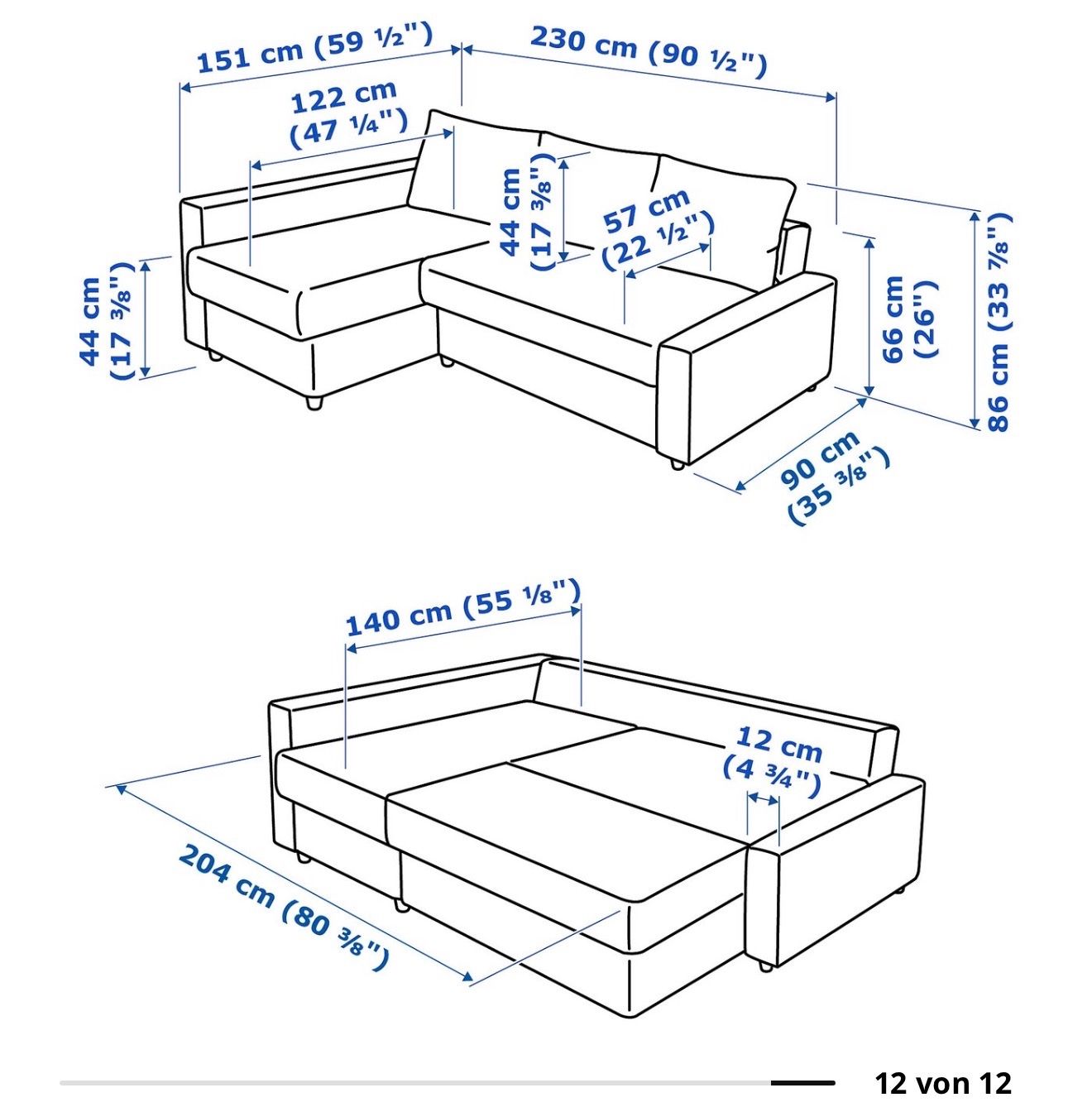 Ikea Divani: Ikea Ecksofa Bettfunktion & Stauraum dunkelgrau gut erhalten – Usato da Zürich venduto da RBol29 4