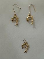 Delfin-Set Gold 750 / Parure dauphin Or 750, 18 kt