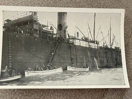 Fototodruck 6x9cm der schwarze Tag englischer Angriff  1918