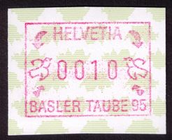 ATM 10_ERSTE SONDER-ATM der Schweiz !__BASLER TAUBE 1995 **