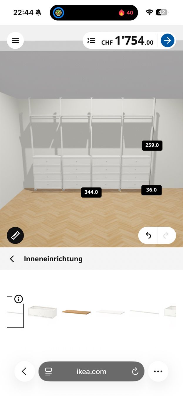 Ikea Schränke: Ikea Elvari System weiss - Modular 260x60x236cm – Gebraucht aus Kriens von F.Schaub 2