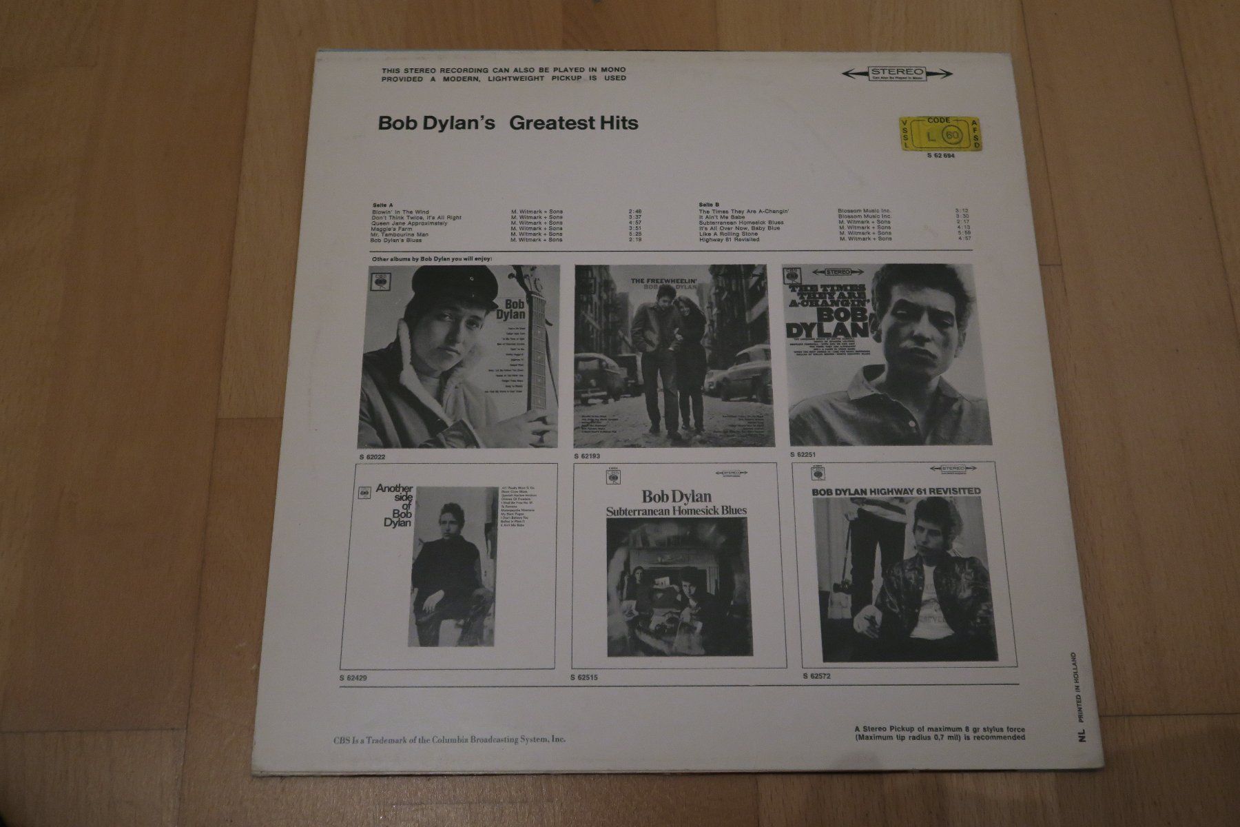 Dischi in vinile: Bob Dylan – Bob Dylan's Greatest Hits – Usato da Thun venduto da Karibu70 1