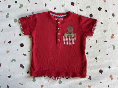 Baby T-Shirt Gr. 80, Bondi, Gipfelstürmer, Rot