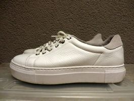 Leder Sneaker weiss, Gr. 38