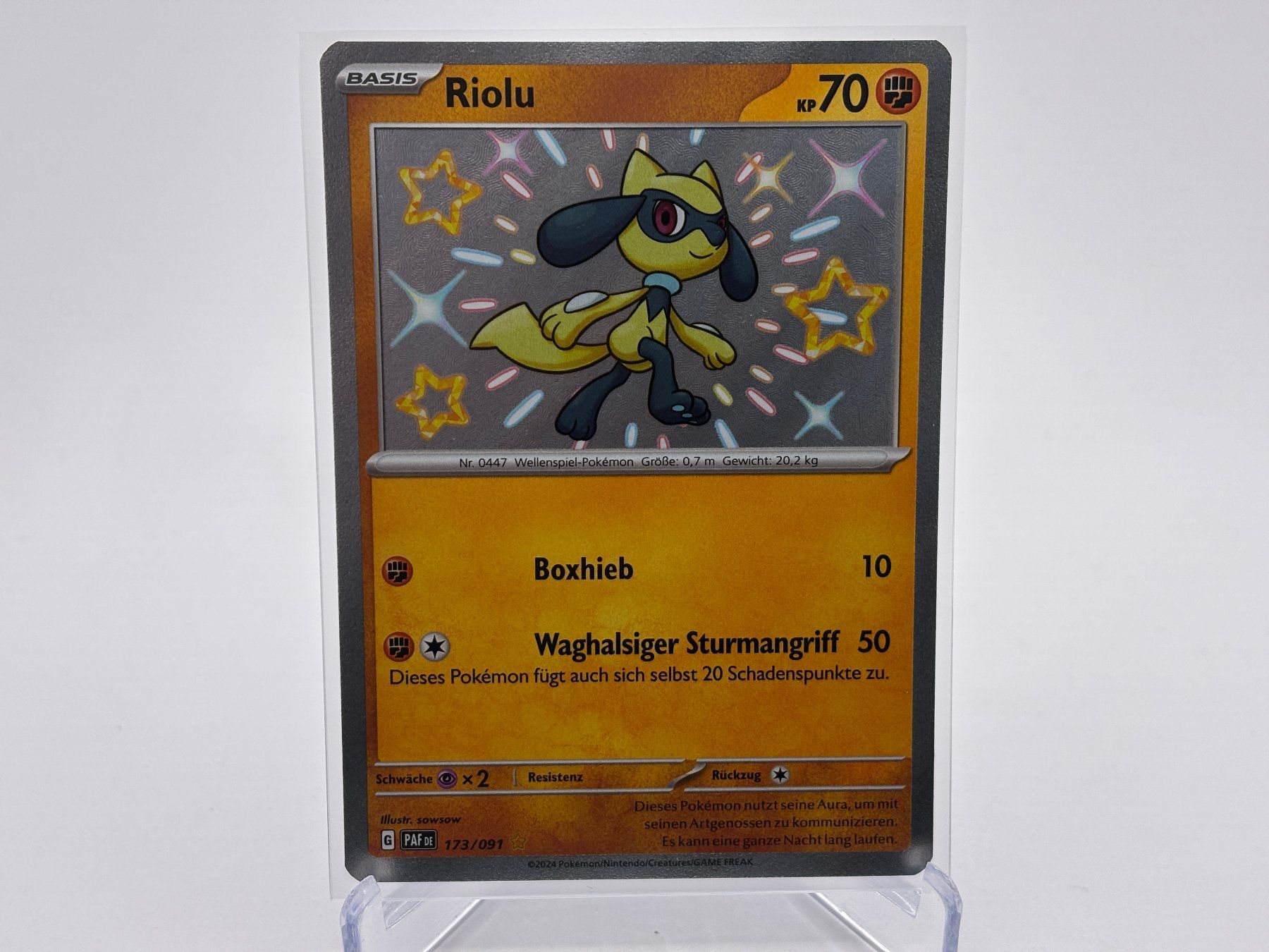 Pokémon Sammelbilder & Trading cards: Paldeas Schicksale - Riolu  (PAF 173) - DE – Neu (gemäss Beschreibung) aus Allschwil von Bullach
