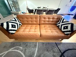 IKEA LANDSKRONA 3er Ledersofa Goldbraun – sehr guter Zustand