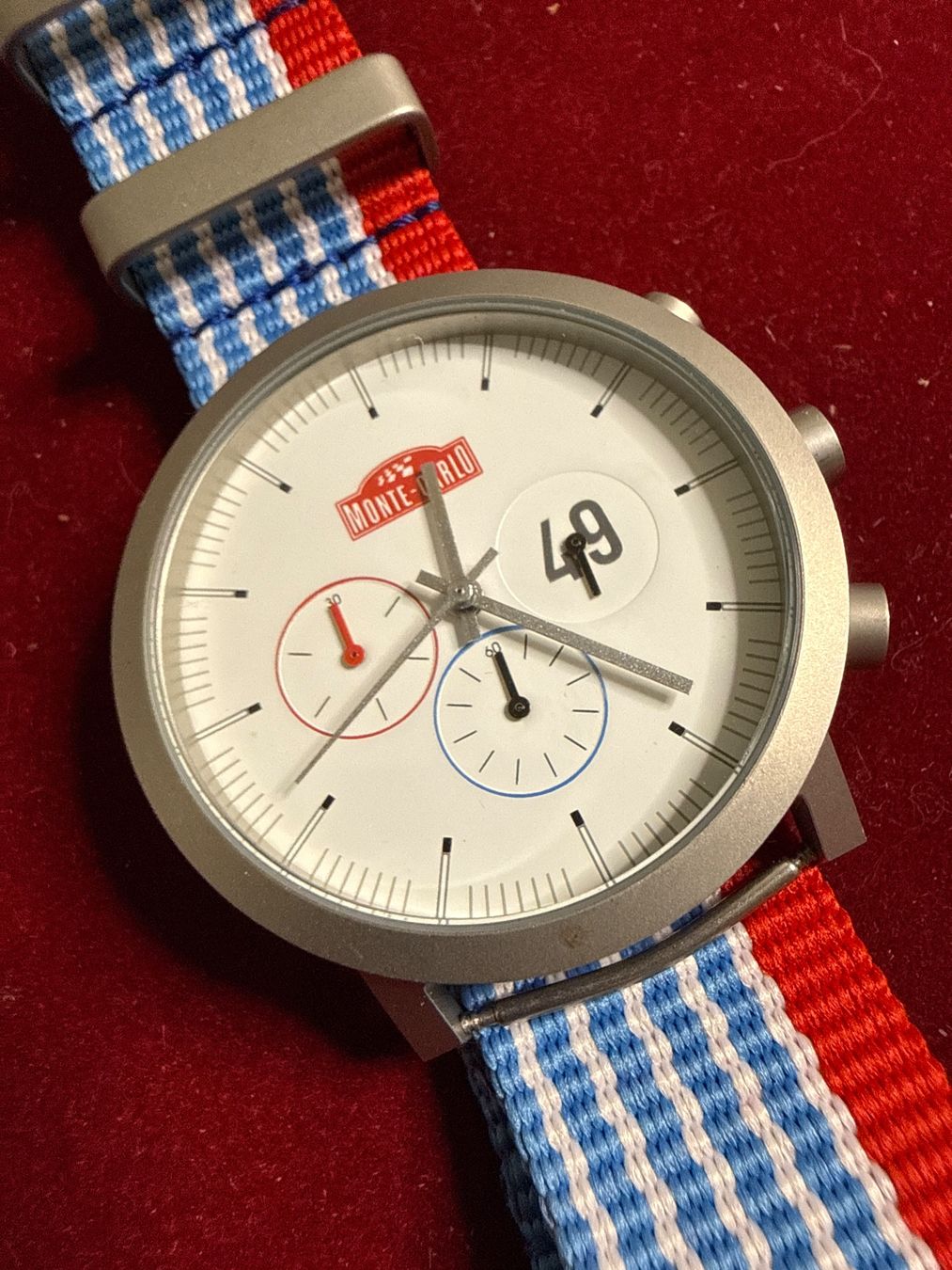 Uhren: Monte -Carlo Chronograph Quarz 42 mm – Gebraucht aus Pfeffingen von Allhandelklgwatches
