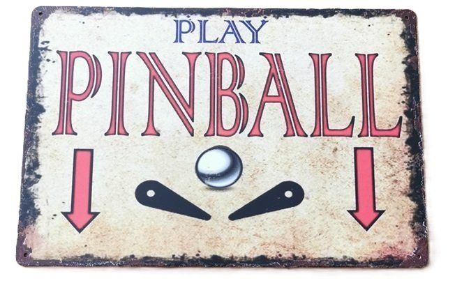 Insegne: PINBALL   - Blechschild (neu, OVP) – Nuovo e nell'imballaggio originale da Wilen b. Wollerau venduto da morethanmusic