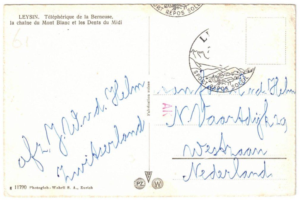 Cartoline postali: Leysin - Gondelbahn mit Dents du Midi – Usato da Binningen venduto da Mountainrider 1
