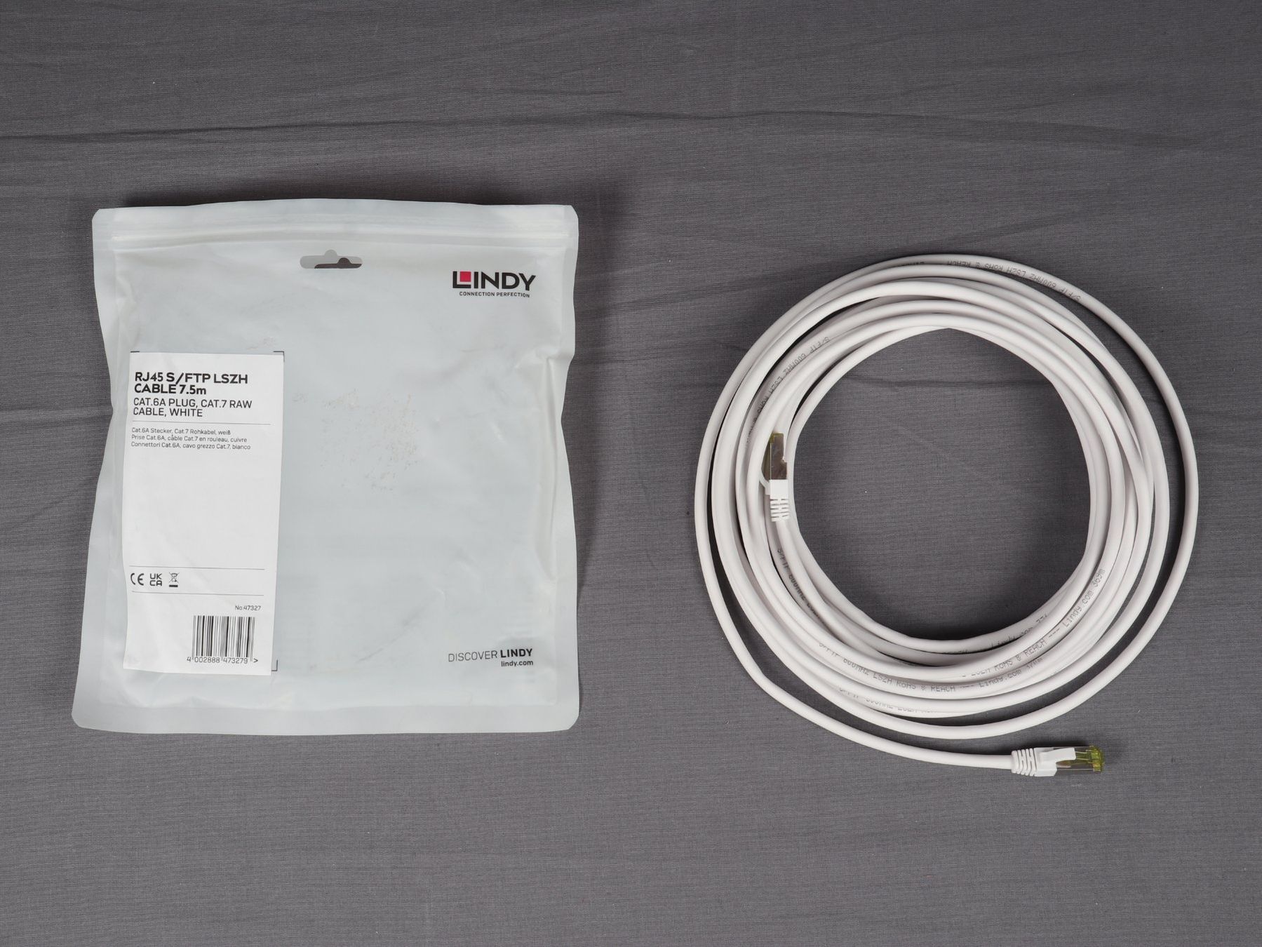 Kabel: LINDY Cable 7.5m CAT.6A PLUG CAT.7 RAW – Neu (gemäss Beschreibung) aus Steinen von Restwert_Steinen 1