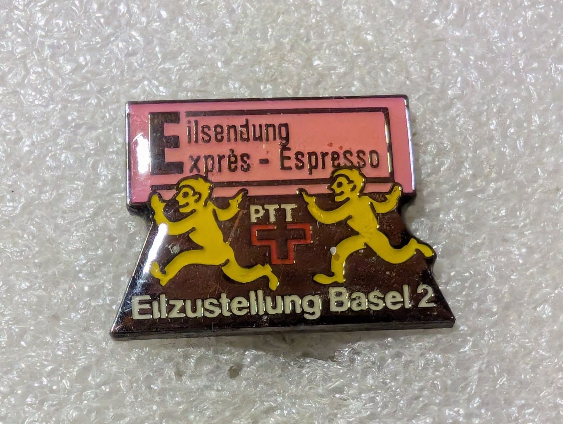 Placchette & Badge: Ansteckpin 103: PTT Eilsendung Eilzustellung Basel 2 – Usato da Oppligen venduto da Pin-Fall-Shop
