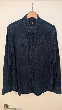 G-Star RAW Hemd Grösse L Dunkelblau Cord - Herbst/Winter 🧣