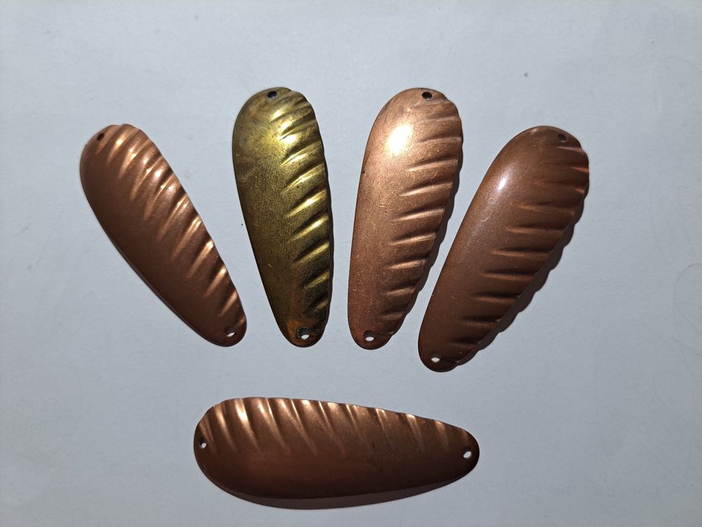 Lot De 5 Cuillères à La Traîne Vintage Assorties – Pour Saumon, Truite, Brochet, Nordique, 11 Cm