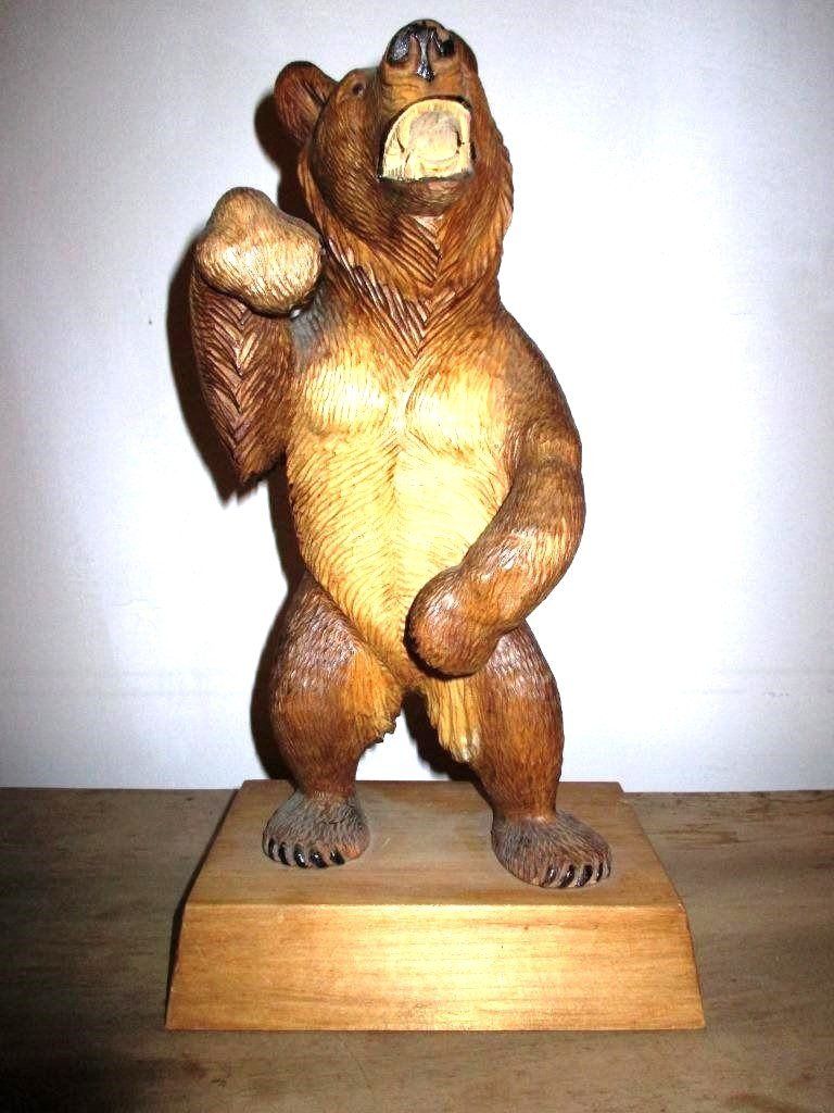 Statuette: Holzfigur Bär, geschnitzt, Handarbeit – Usato da Flims - Dorf venduto da Stagediver