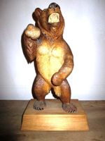 Holzfigur Bär, geschnitzt, Handarbeit