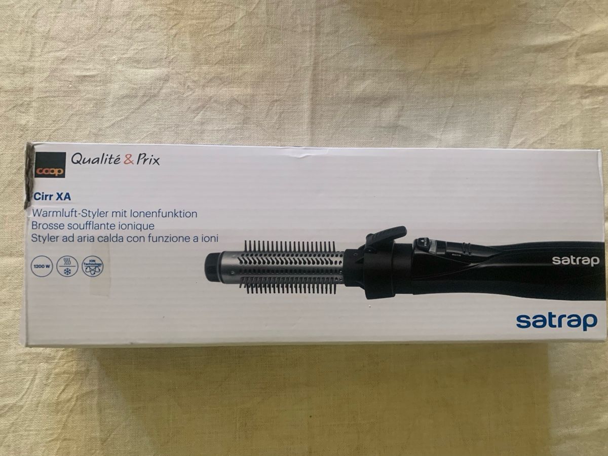 Lockenstäbe & Haarglätter: Warmluft-Styler mit Ionenfunktion, Cirr XA, satrap – Neu und originalverpackt aus Zürich von 1979mausi