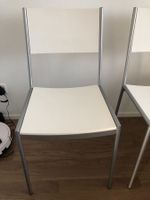2 x Stuhl weiss Metall, Holz