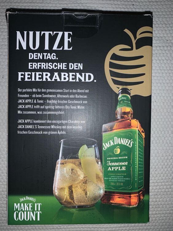 Preissenkung Jack Daniels „Apple trifft Tonic“ mit Glas Kaufen auf Ricardo