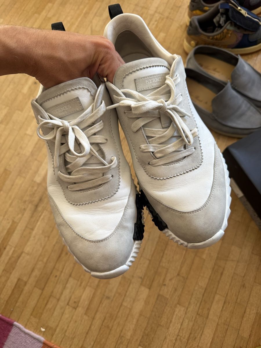 Hermès Scarpe da uomo: Hermès Bouncing White & Black – Usato da Genève venduto da SG_73 1