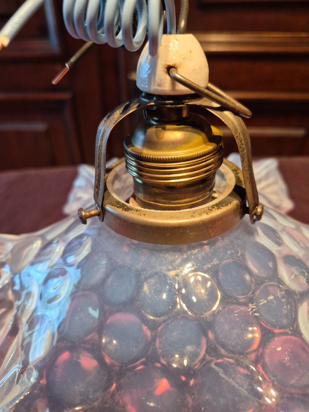 Lampade: Lampe ancienne en verre opalescent – Usato da charmoille venduto da mir_my9f 2