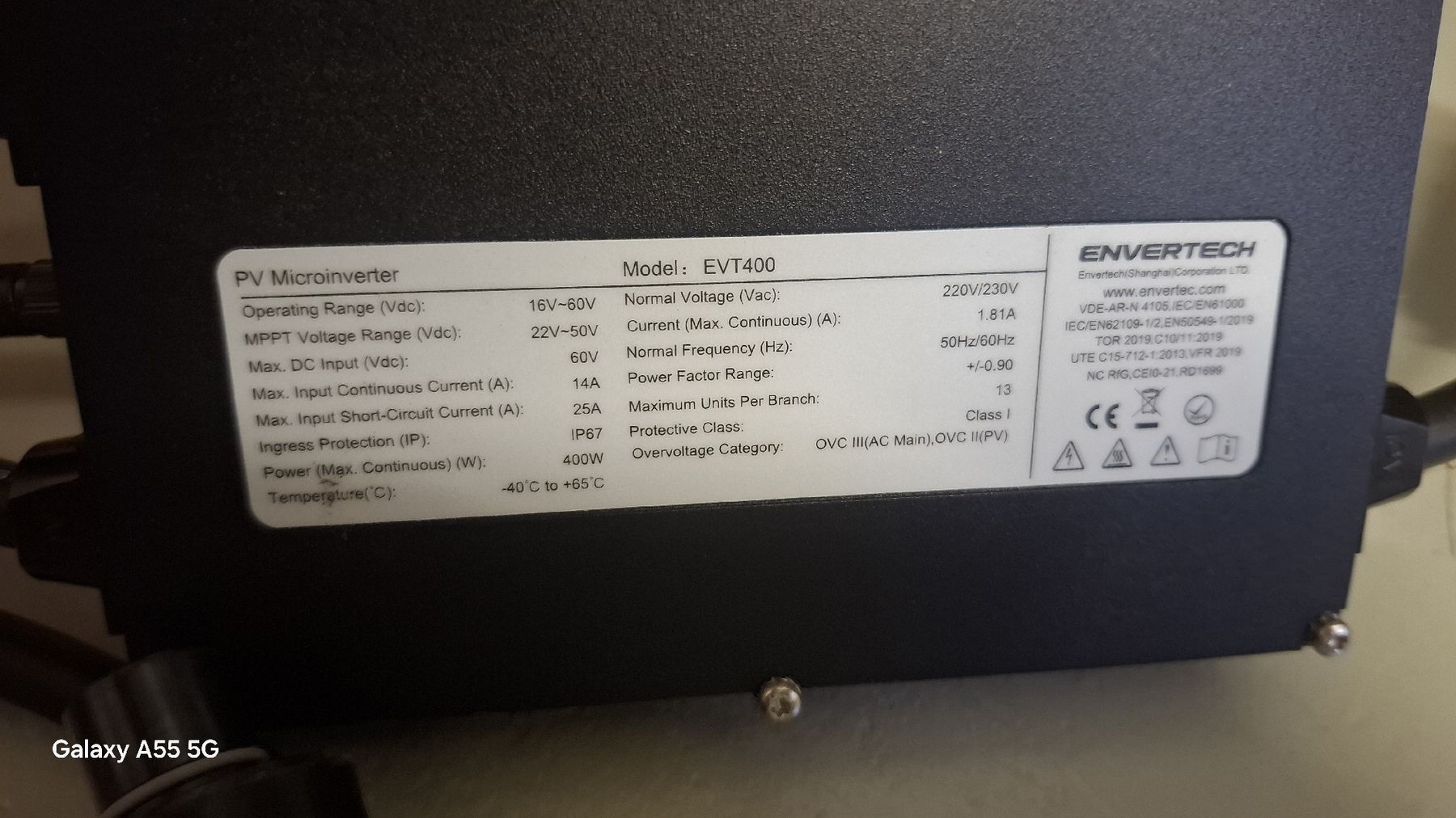Onduleurs: PV Microinverter ENVERTECH EVT400 – D'occasion à Staffelbach par RomanZ123 1