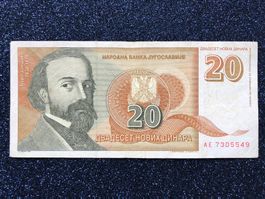 Belgrad 1994 - Jugoslawien - 20 Novih Dinara
