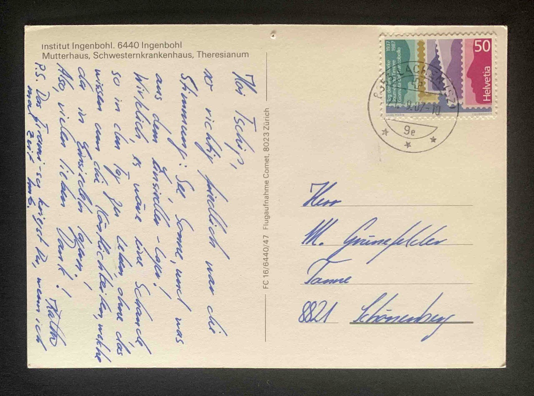Cartoline postali: AK Institut Ingenbohl Theresianum – Usato da Goldau venduto da artelier1 1