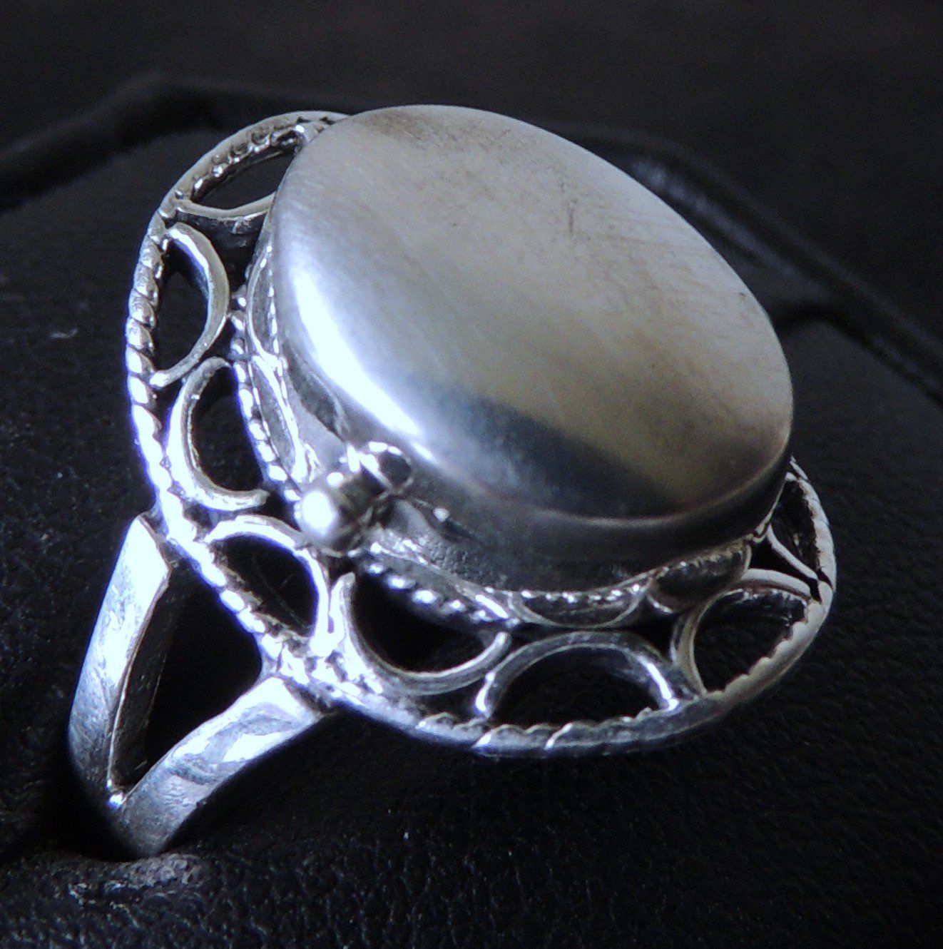 Anelli: Silber 925 Giftring Pillenbox Fingerring Gr. 55 – Usato da Waldenburg venduto da schaller707 1