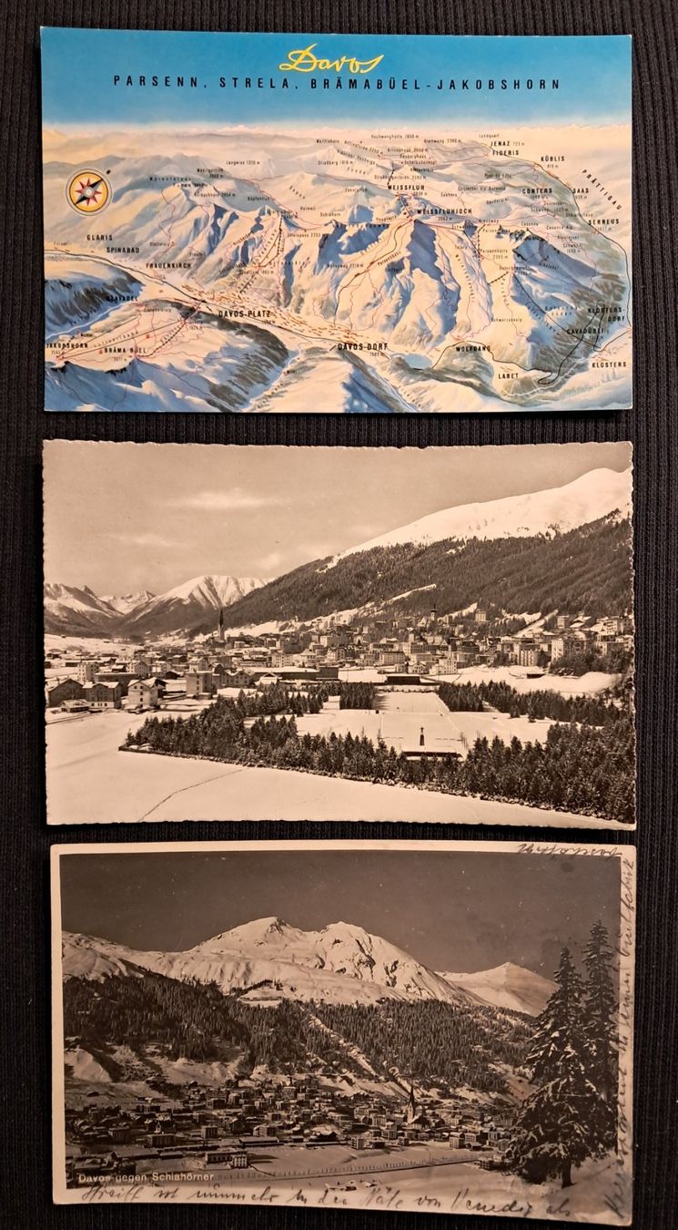 Cartoline postali: 3 AK DAVOS – Usato da Ponto Valentino venduto da giorgia06