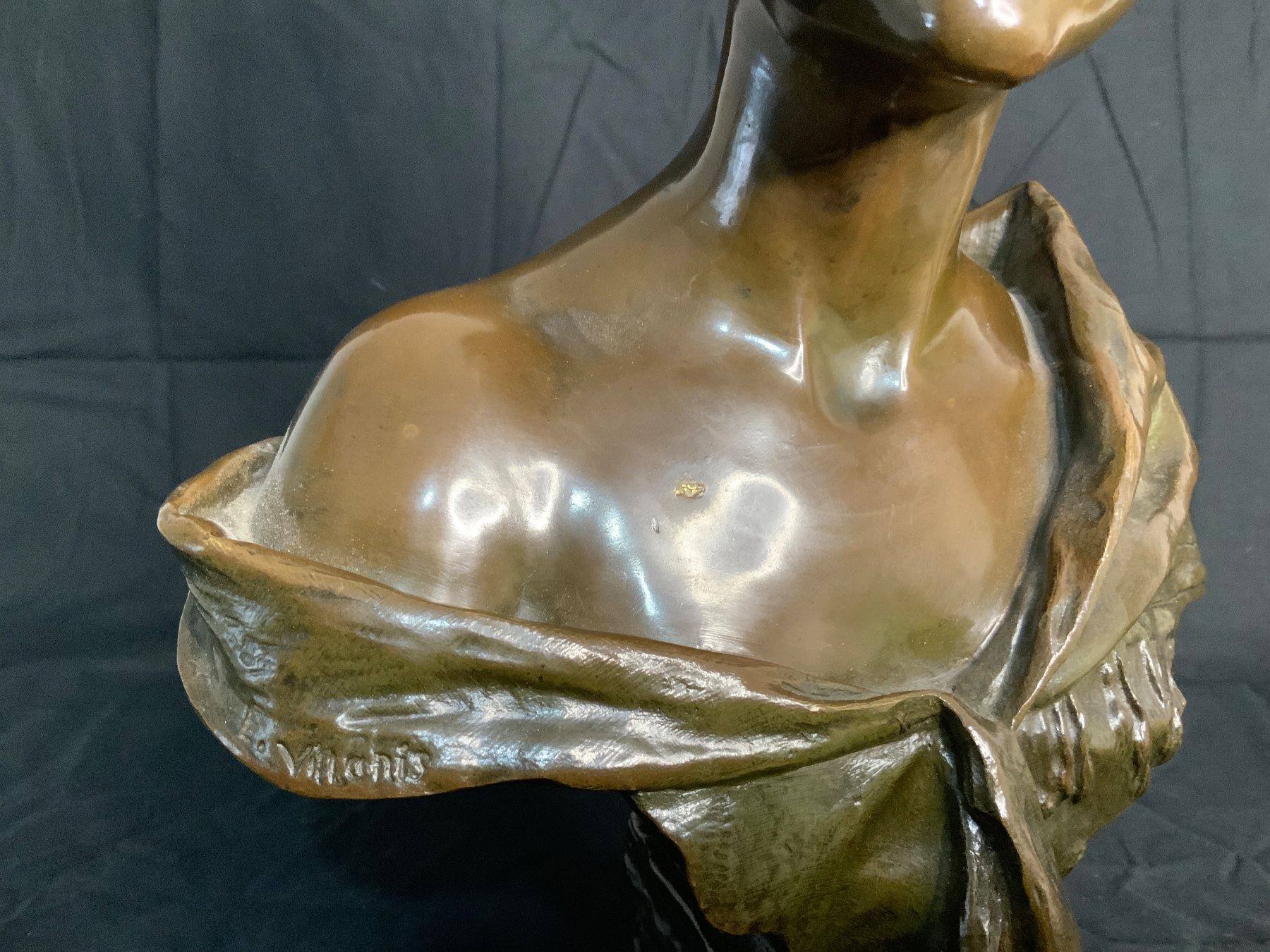 Sculture & Statue: Büste Bronze Villanis / Bronze buste 42cm 7kg – Usato da La Heutte venduto da Mikeller74 7