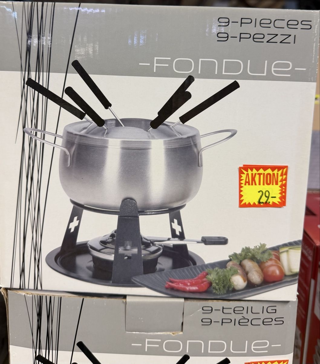 Küchengeräte: Fleischfondue-Set 9-teilig neu – Neu und originalverpackt aus Interlaken von Skandalpreis