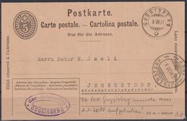 D76) Postkarte Stempel Guggisberg