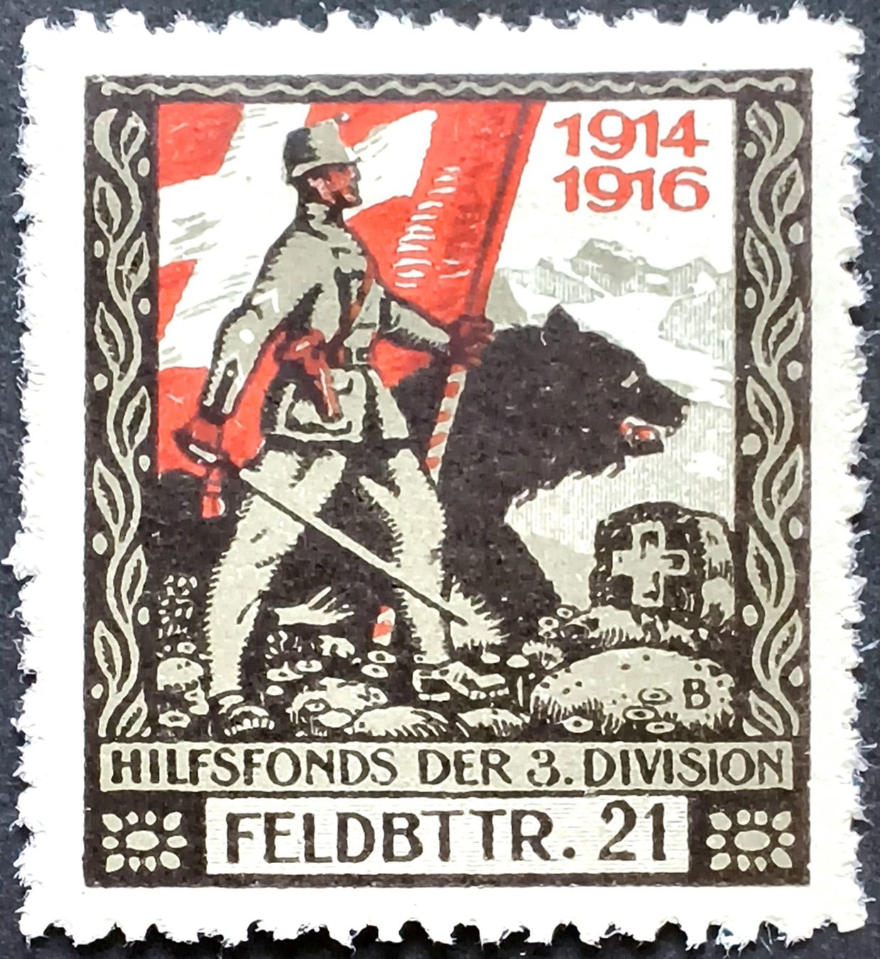 Alle Briefmarken: Feldbatterie 21, weiss, 1.WK, Wi 3.Div 40 – Gebraucht aus Niederuzwil von LichtPhil