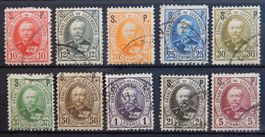 Luxemburg Kat. 47-56 gest. 1891 Kat. 220 Euro