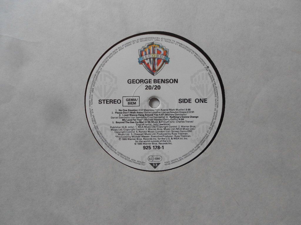 Dischi in vinile: GEORGE BENSON  -  20 / 20 – Usato da Bex venduto da Giorgiob 2