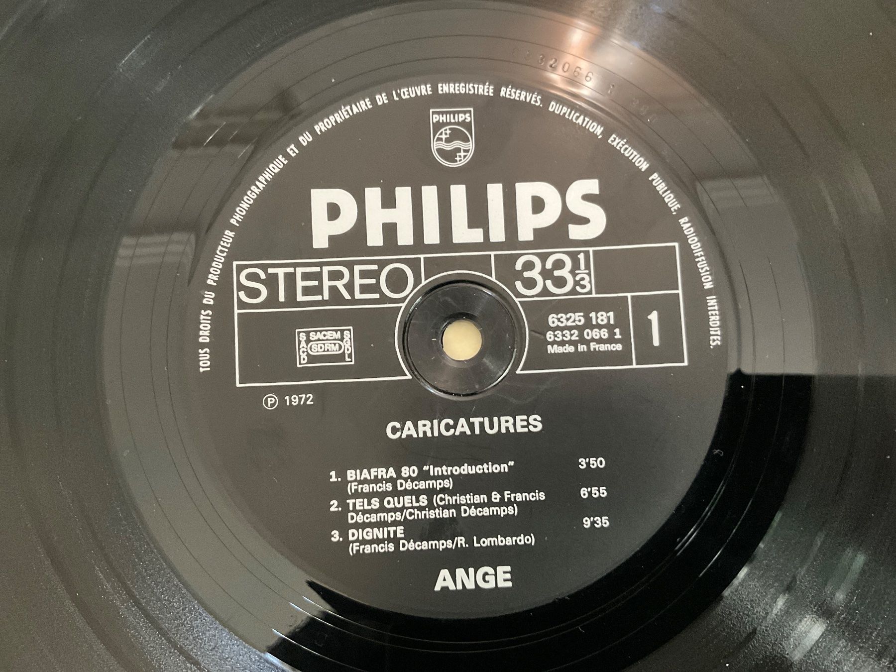 Dischi in vinile: Ange Caricatures LP – Usato da Delémont venduto da vinylfreak01 2
