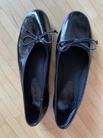 H&M Ballerinas Lack Schwarz, Grösse 37