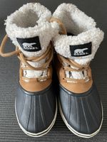Bottines Sorel marron et noir fourrées taille 40 en cuir 