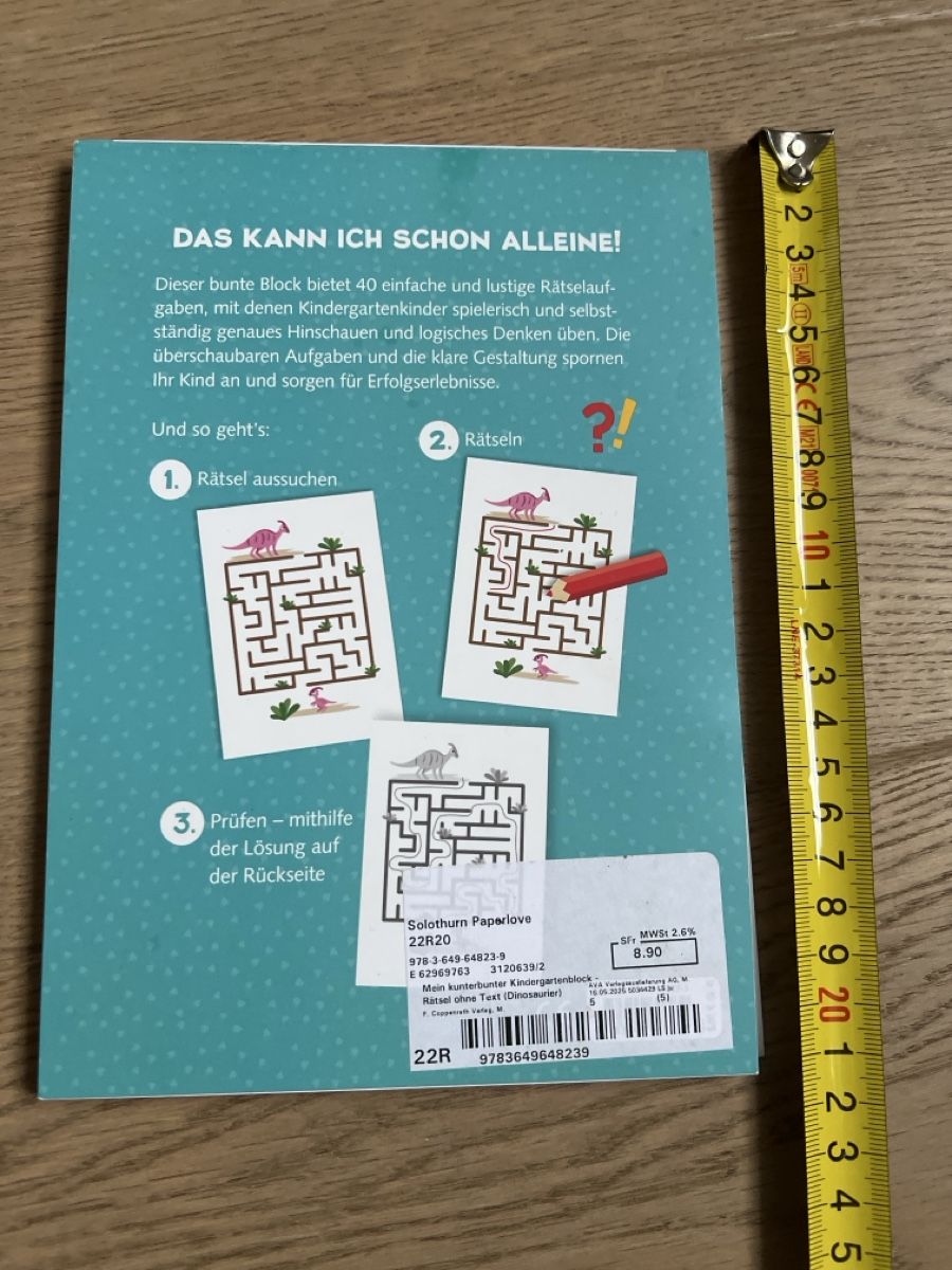 Libri: Kindergartenblock Rätselblock Malheft Dino Dinos – Usato da Oensingen venduto da katepe 8