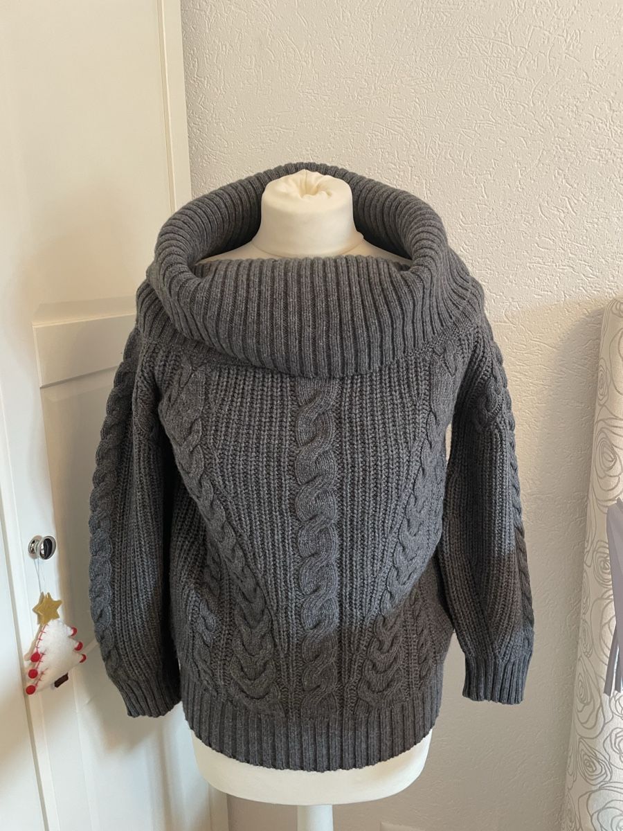 Massimo Dutti Maglioni & Felpe: MASSIMO DUTTI grauer Strickpullover mit Rollkragen M – Nuovo (secondo la descrizione) da Zürich venduto da MyFashion 2
