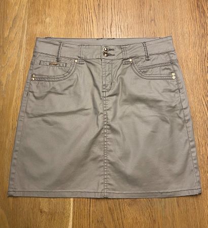 LOVE DENIM Jupe droite enduite beige t.L - jamais portée
