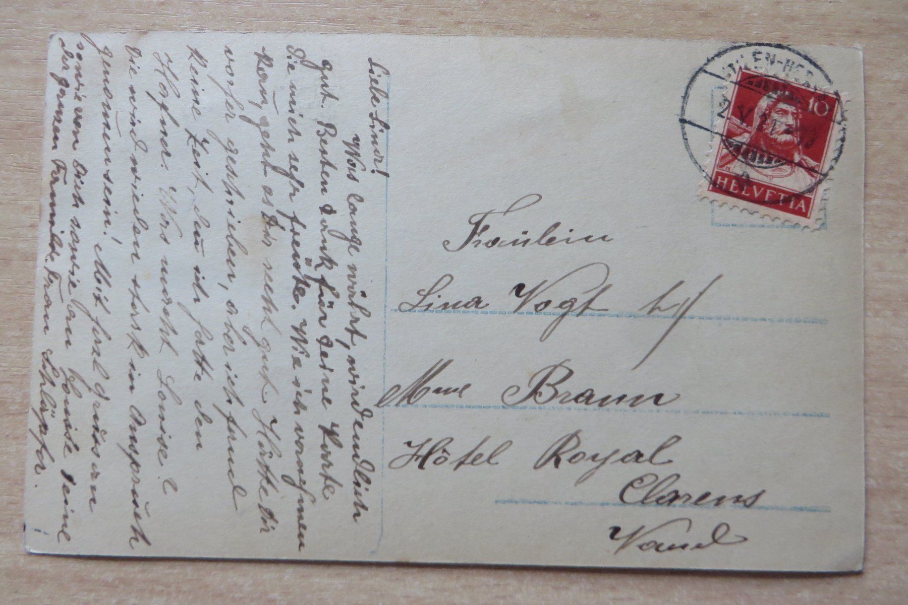Cartoline postali: Alte Ansichtskarte Kind mit Trachtenhut 1921 – Usato da Neuhausen am Rheinfall venduto da Arielle55 1