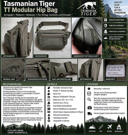 Tasmanian Tiger TT Modular Hip Bag  neuwertig