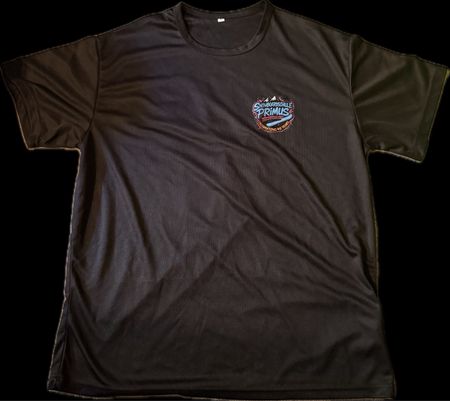 Schwarz T-Shirt Snowboardschule Primus Grösse L