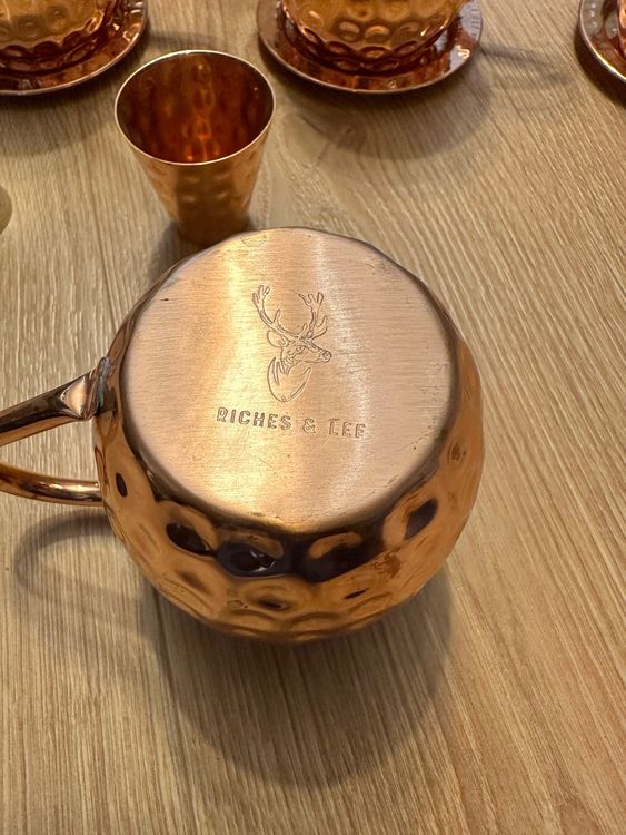 Moscow Mule GIN Becher Set RICHES & LEE Kupferbecher Kaufen auf Ricardo
