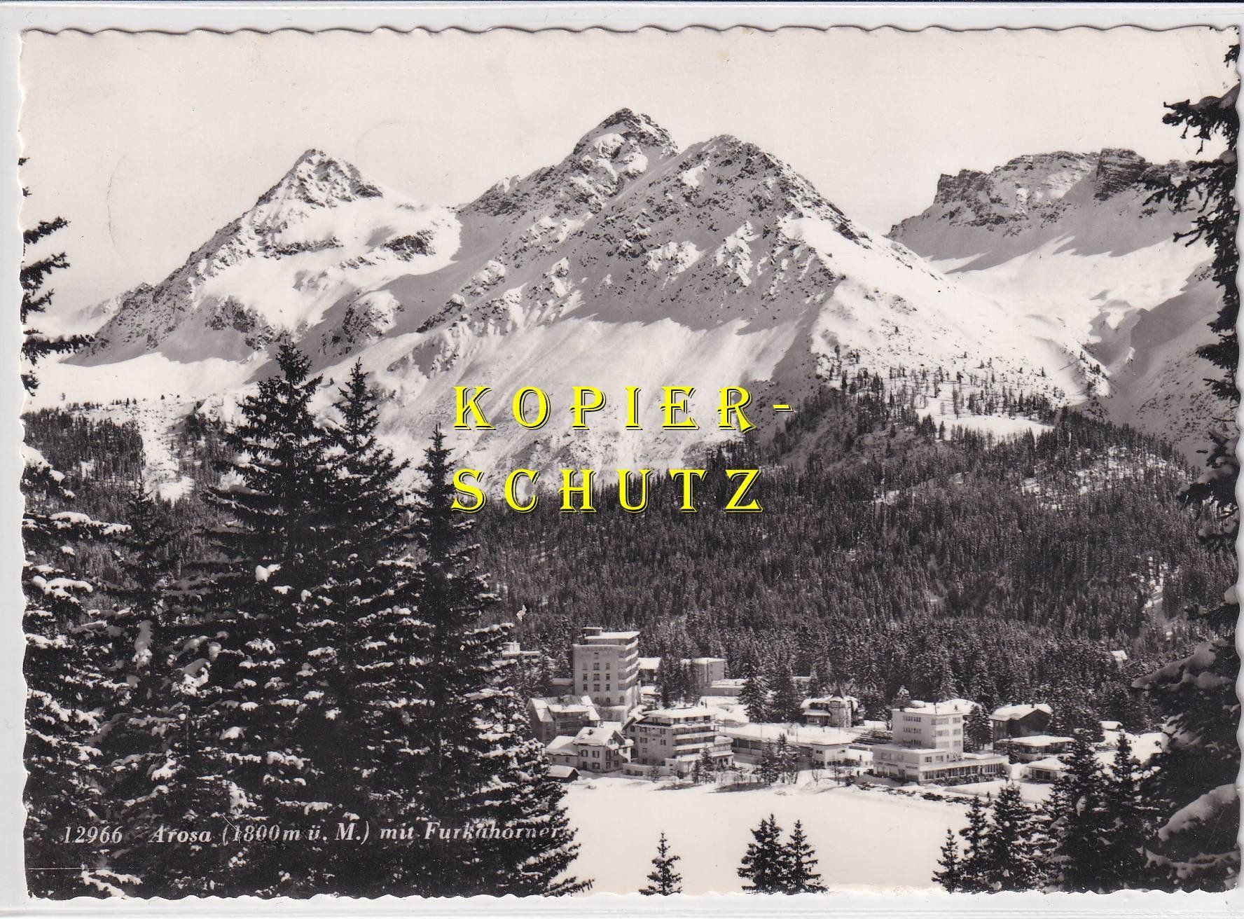 Cartoline postali: Arosa mit Furkahorn /bi – Usato da Hombrechtikon venduto da Rudolf07