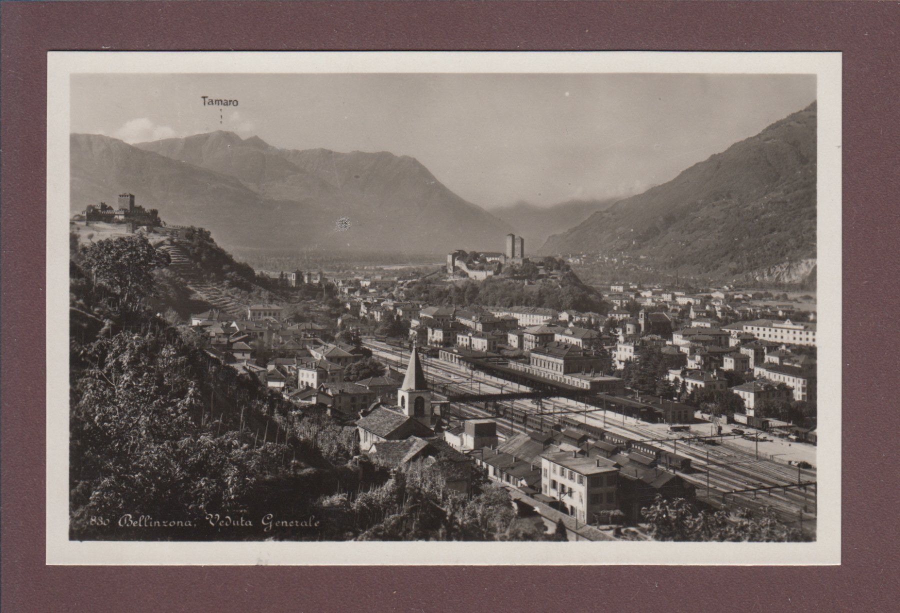 Cartoline postali: BELLINZONA - Stazione - 1931 – Usato da Pully venduto da nicecards
