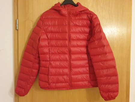 Doudoune légère, Benetton, S, rouge, en duvet, comme neuve